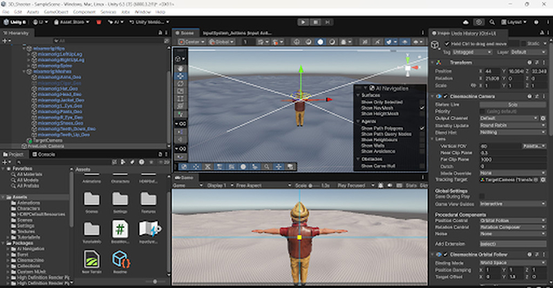 A game scene in 'Unity Engine'