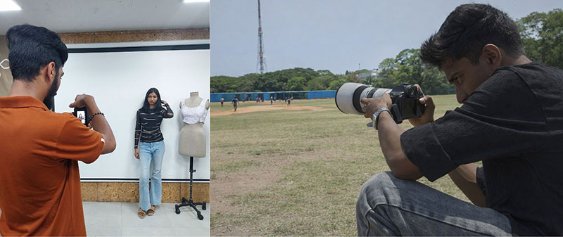 Students at ICAT gain hands-on experience across photography genres, including portrait, fashion, travel, and sports.