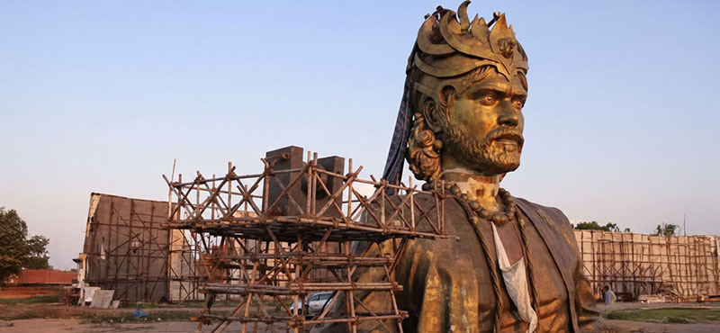 A massive set in Hyderabad for the film 'Baahubali'