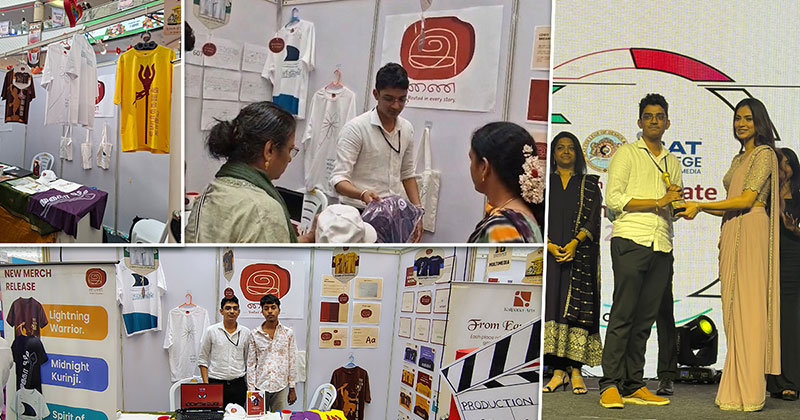 The student's stall presentation in the showcase. He received the best project award.
