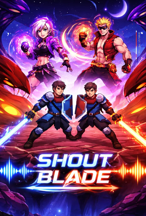 Shout Blade – Voice-Controlled Multiplayer Game | 2D Game Design Projec