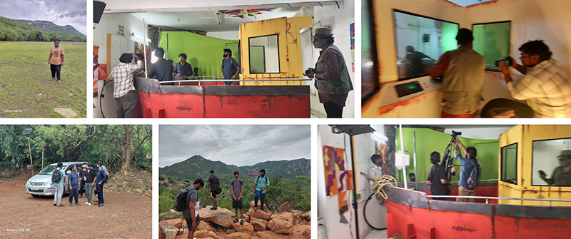 Location shooting mingled with VFX scenes.