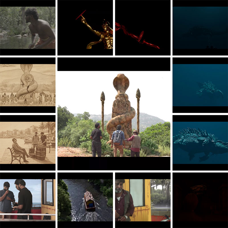 The post-production including that of the mythical serpent.